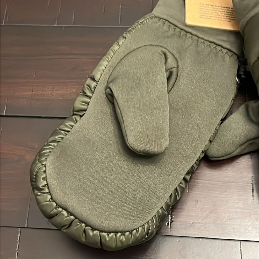 The North Face Thermoball Mittens Mitts Taupe green new Quilted Mens Size XL - Picture 5 of 9